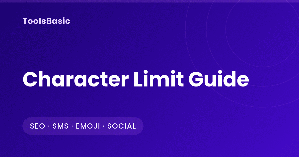 Character Limit Guide: SEO Titles, Meta Descriptions, SMS and Emoji